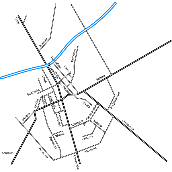 SVG Map of Stawiska in Poland