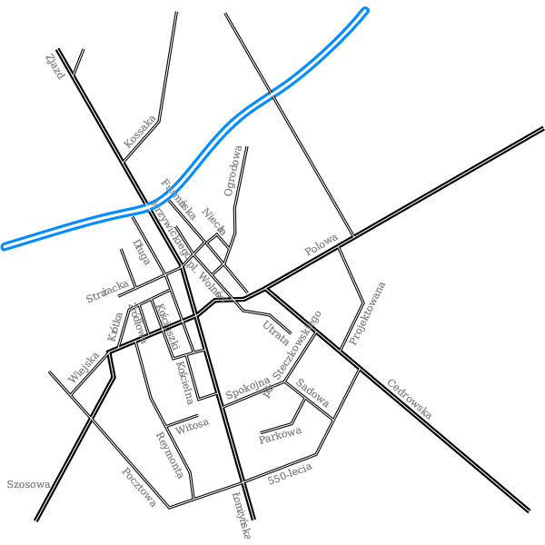 SVG Map of Stawiska in Poland