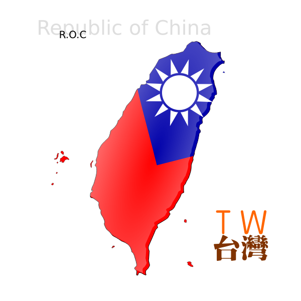 SVG Map of Taiwan vector image