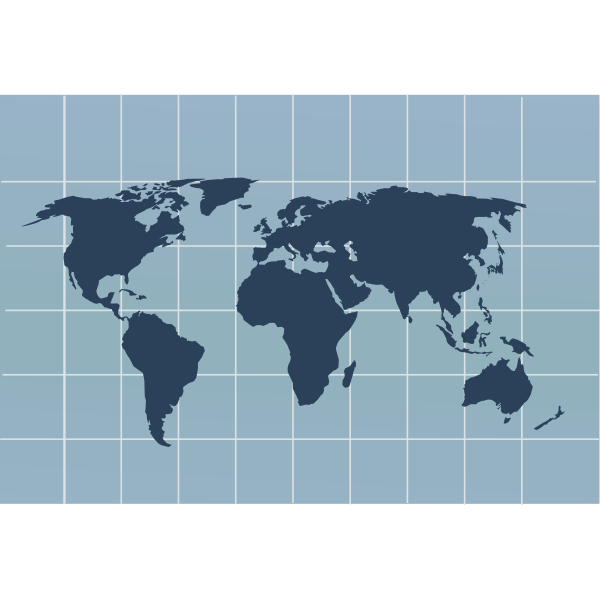 SVG Map of the world outline