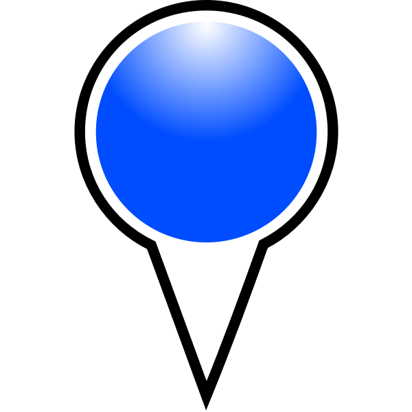 SVG Map pointer blue color vector illustration