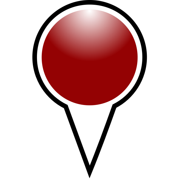 SVG Map pointer crimson color vector illustration