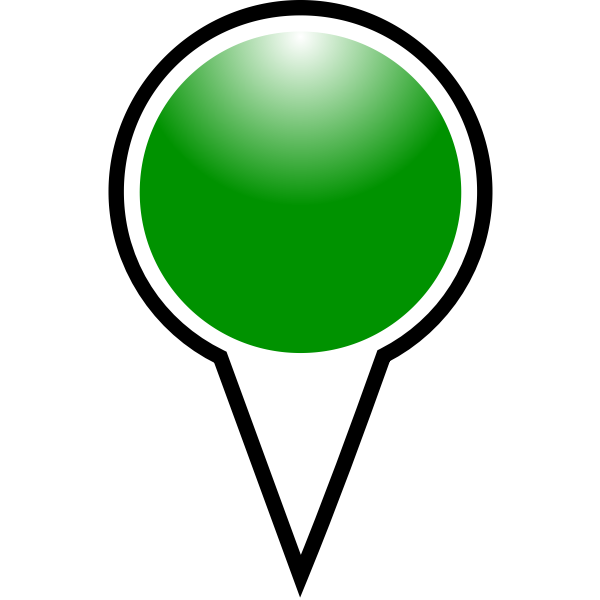 SVG Map pointer green color vector drawing
