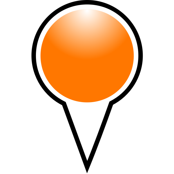SVG Map pointer orange color vector graphics