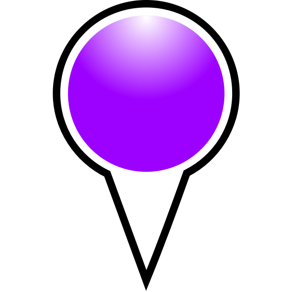 SVG Map pointer purple color vector illustration