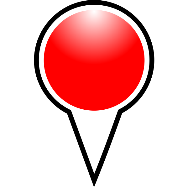 SVG Map pointer red color vector clip art