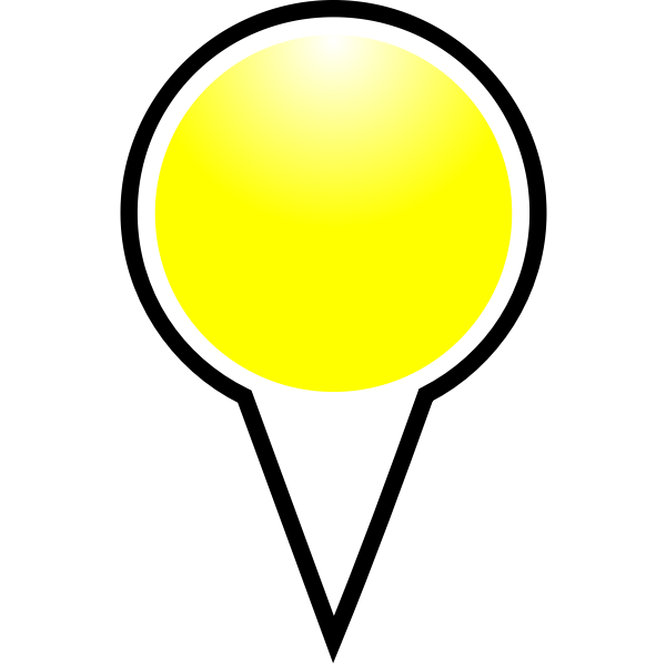 SVG Map pointer yellow color vector image