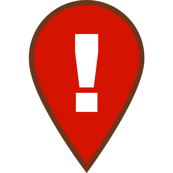 SVG Map warning icon