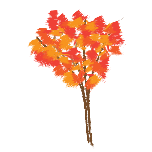 SVG Maple tree in autumn vector illustration