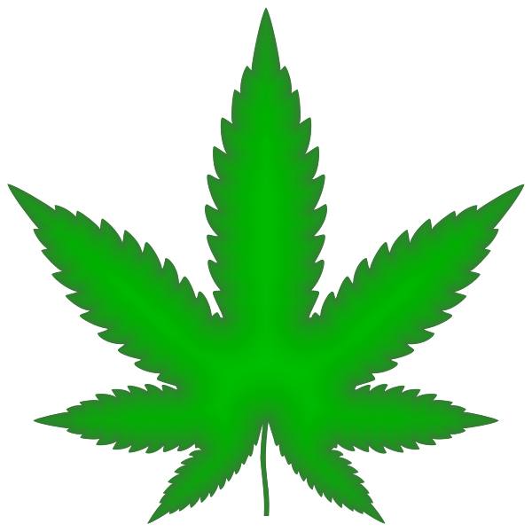 SVG Marijuana Leaf Green