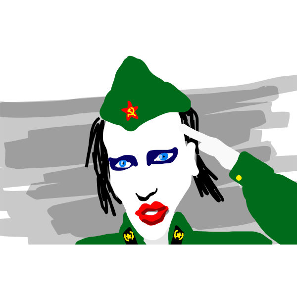 SVG Marilyn Manson in Soviet Army by Rones