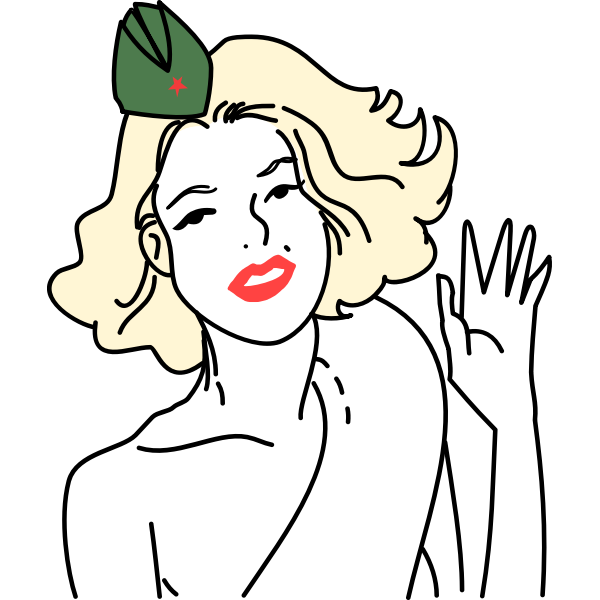 SVG Marilyn Monroe in Soviet Army by Rones