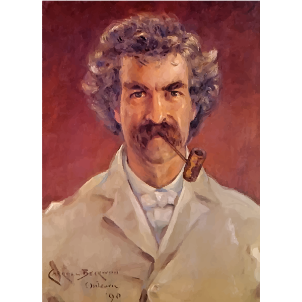 SVG Mark Twain Portrait James Carroll Beckwith 1890