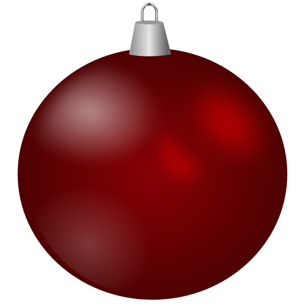 SVG Maroon Christmas ornament vector image