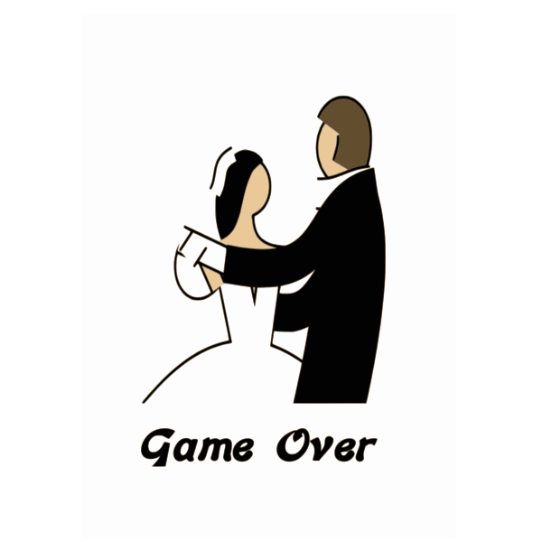 SVG Marriage game over vector illustration