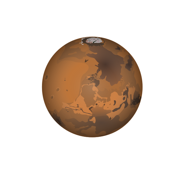 SVG Mars planet