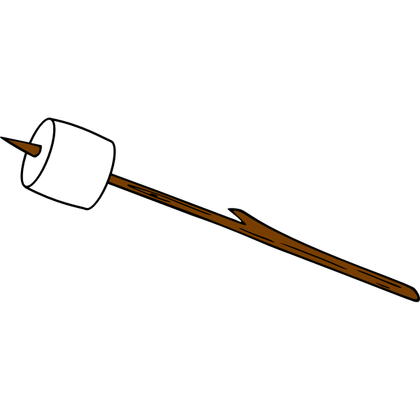 SVG Marshmallow on stick cartoon image