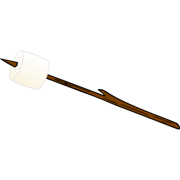 SVG Marshmallow on stick vector image