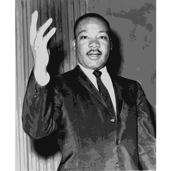 SVG Martin Luther King Jr front portrait vector illustration