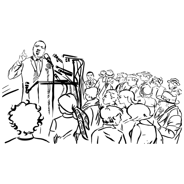 SVG Martin Luther King Jr Giving Speech