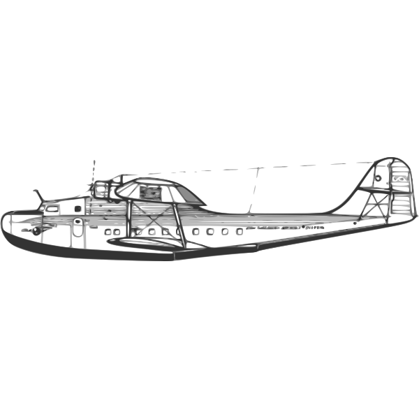 SVG Martin M-130 flying boat silhouette