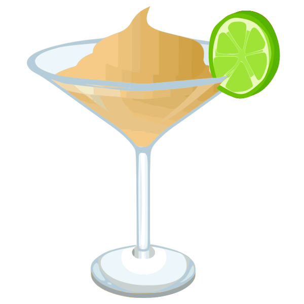 SVG Martini with lime slice vector graphics