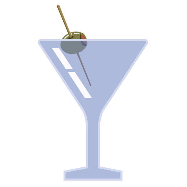 SVG Martini with olive
