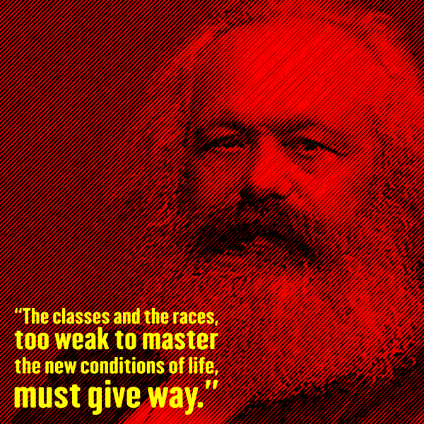 SVG Marx039s portrait and quote