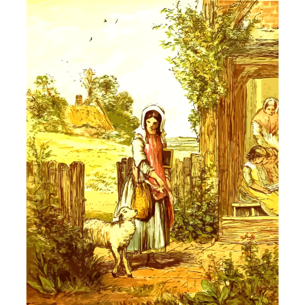 SVG Mary had a little lamb