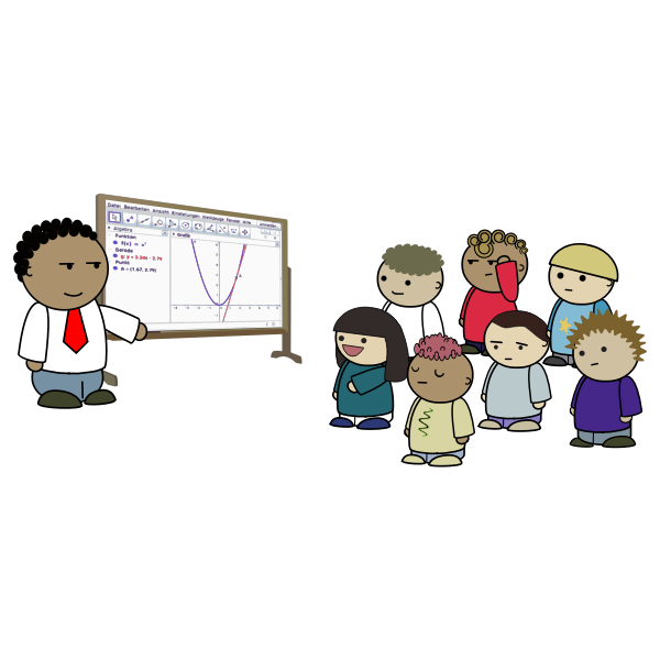 SVG Math teacher and kids