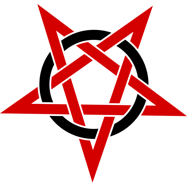 SVG mathafix pentagramme rouge noir
