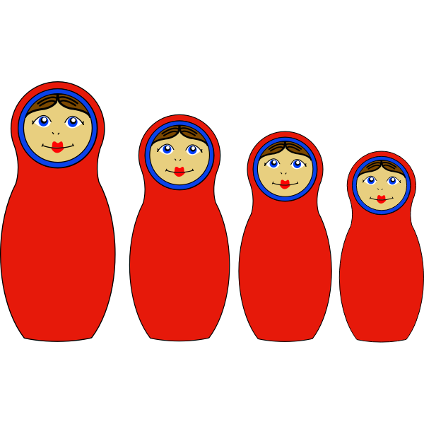 SVG Matrioshka doll vector