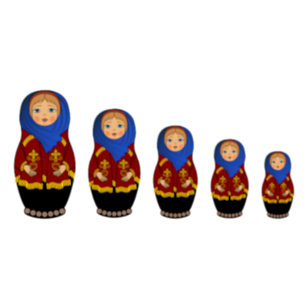 SVG Matryoshka dolls