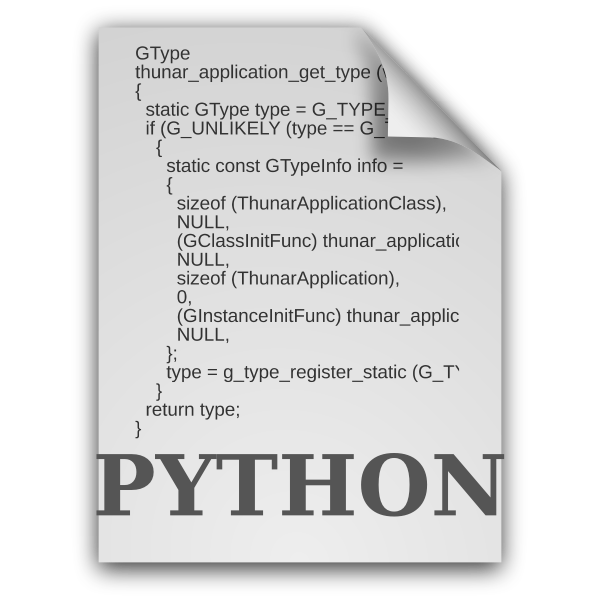SVG matt icons application x python bytecode