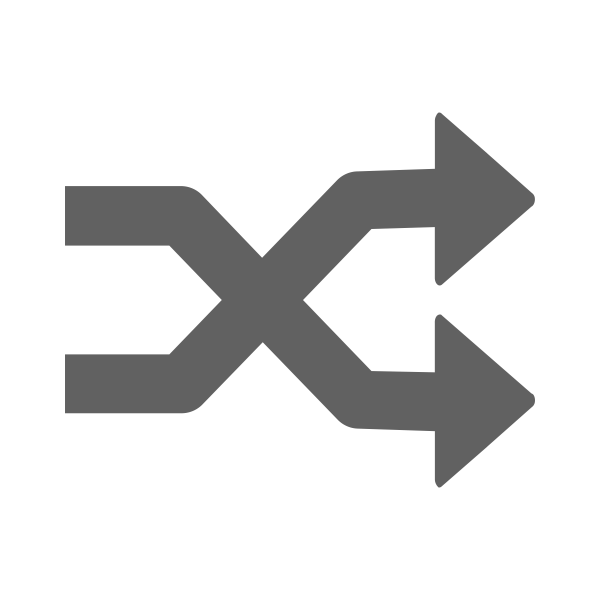 SVG matt icons media shuffle