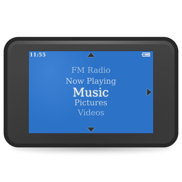 SVG matt icons multimedia player
