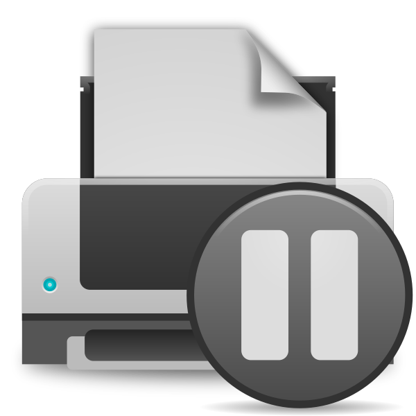 SVG matt icons printer paused