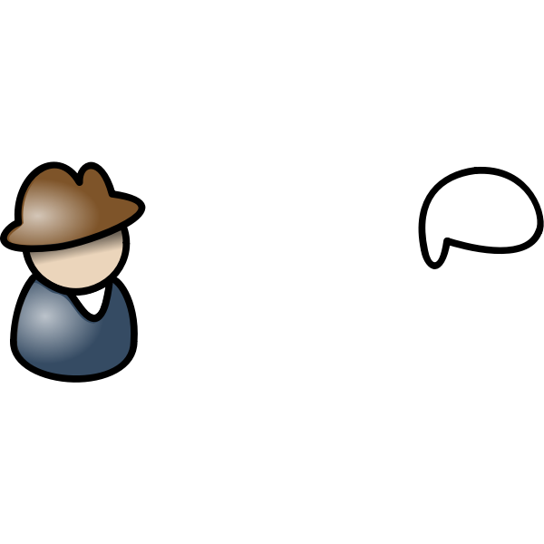 SVG Mature man in blue jumper avatar vector illustration