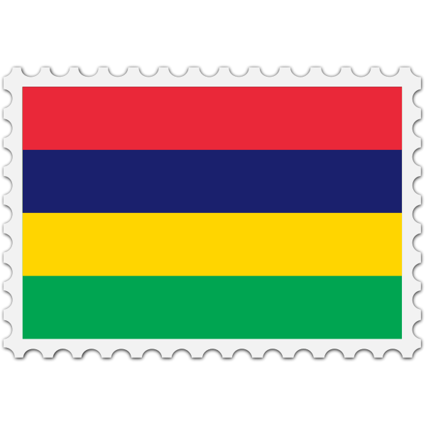 SVG Mauritius flag stamp