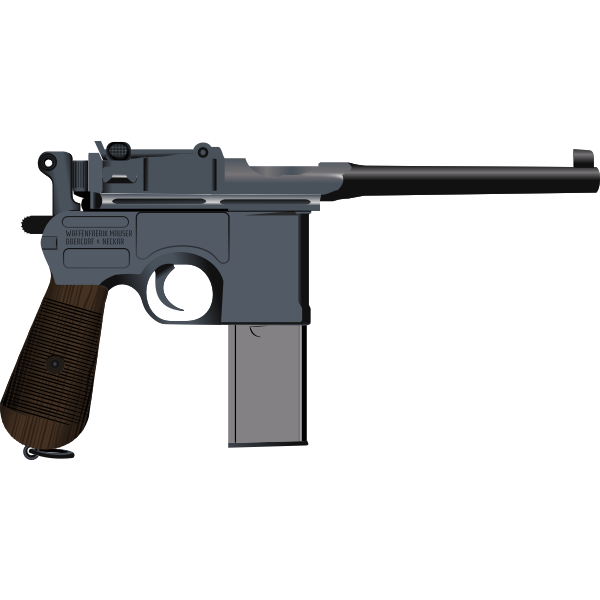 SVG Mauser C96 gun vector image