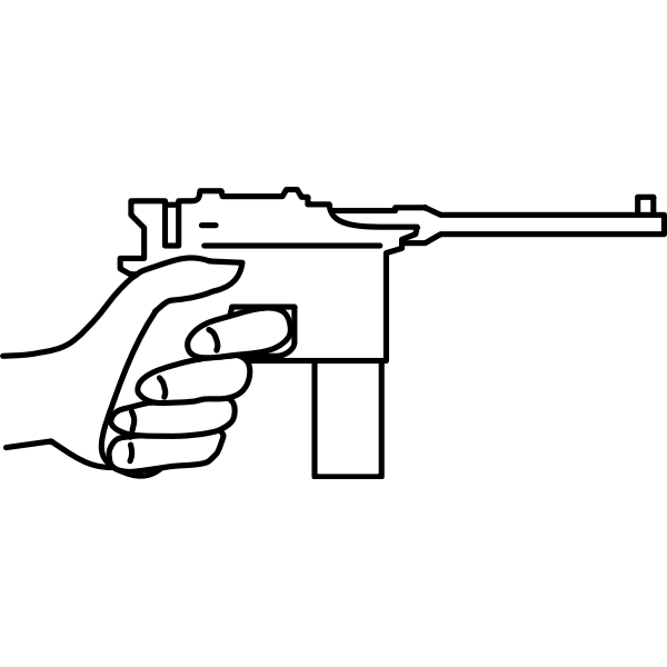 SVG Mauser gun vector graphics