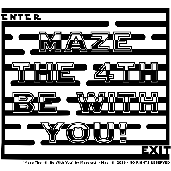SVG Maze with Star Wars word play