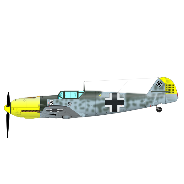 SVG ME-109 aeroplane vector image