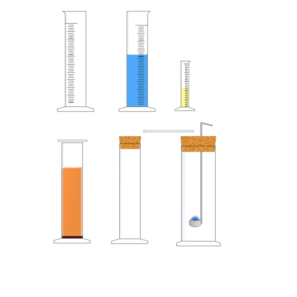 SVG Measuring cylinders vector drawing
