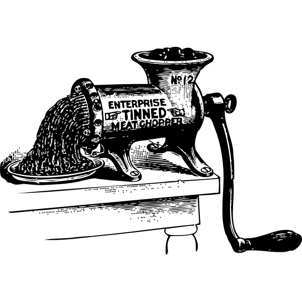 SVG meat grinder