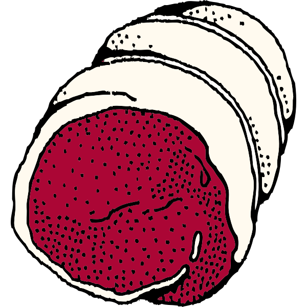 SVG Meat in a roll vector drawing