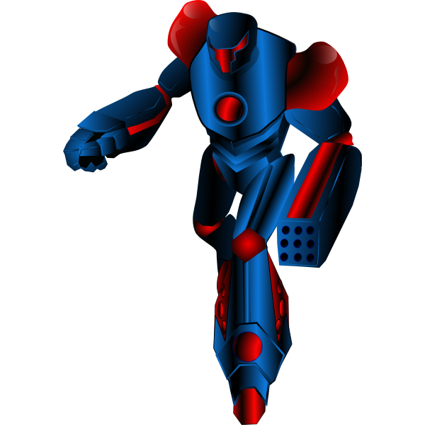 SVG Mecha Warrior vector graphics