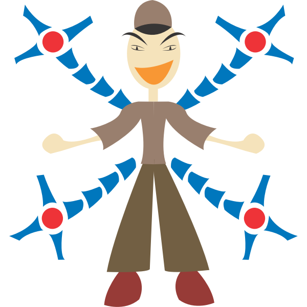 SVG Mechanic arms man vector clip art