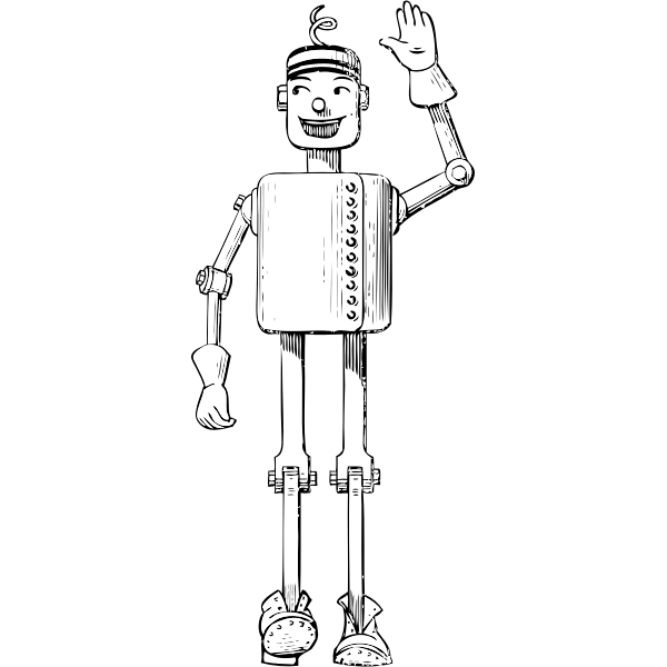SVG mechanical man