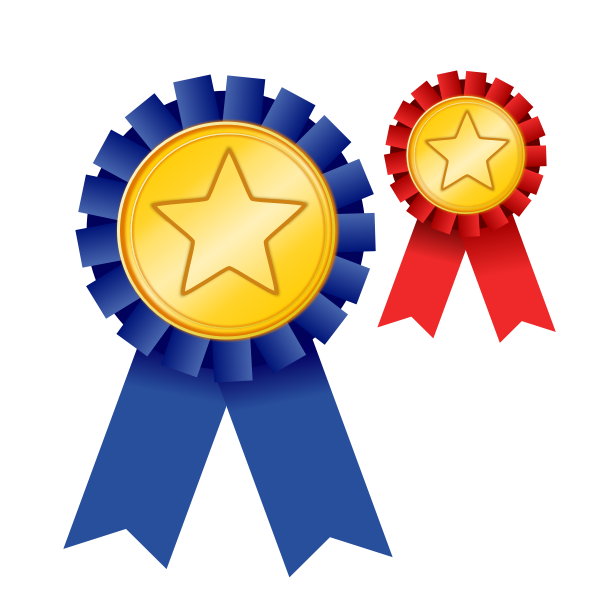 SVG Medal of achievement blue and red vector image